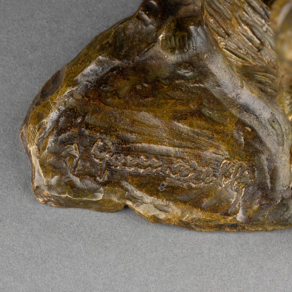 Amadéo GENNARELLI (1881-1943) Rare ensemble de 4 paysans en bronze, vers 1930.