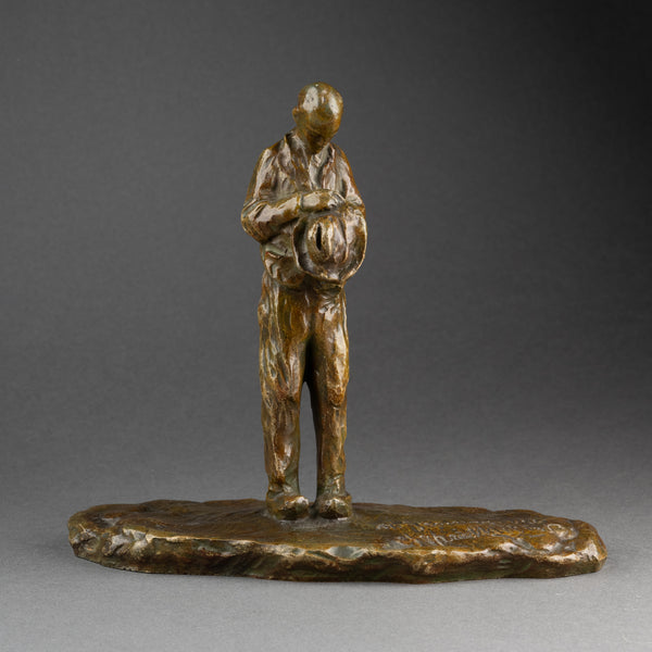 Amadéo GENNARELLI (1881-1943) Rare ensemble de 4 paysans en bronze, vers 1930.