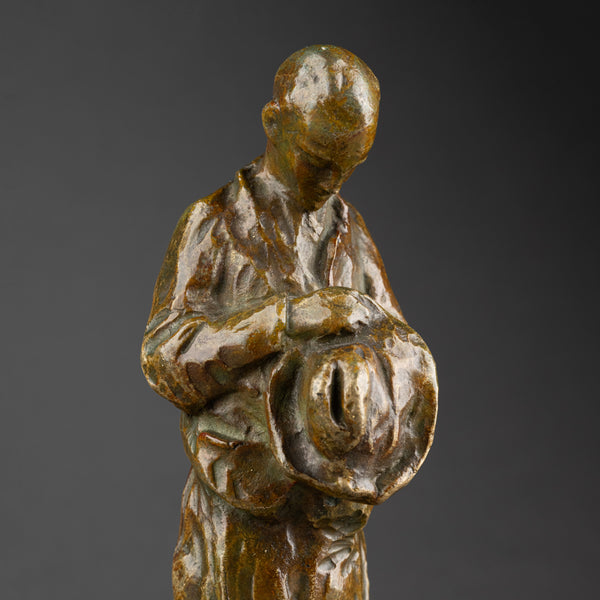 Amadéo GENNARELLI (1881-1943) Rare ensemble de 4 paysans en bronze, vers 1930.