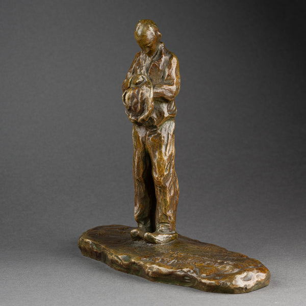 Amadéo GENNARELLI (1881-1943) Rare ensemble de 4 paysans en bronze, vers 1930.