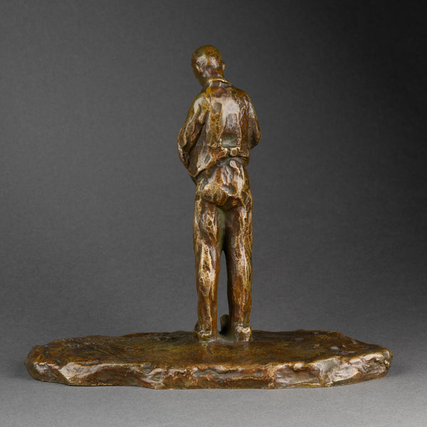 Amadéo GENNARELLI (1881-1943) Rare ensemble de 4 paysans en bronze, vers 1930.