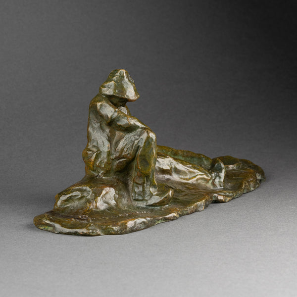 Amadéo GENNARELLI (1881-1943) Rare ensemble de 4 paysans en bronze, vers 1930.