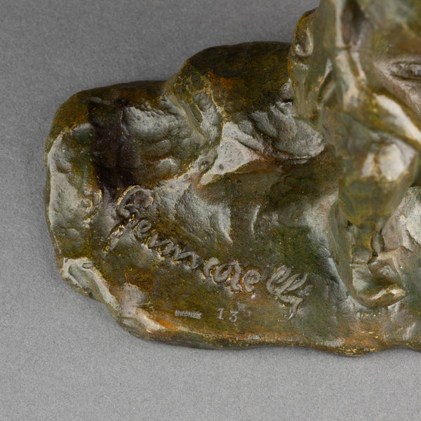 Amadéo GENNARELLI (1881-1943) Rare ensemble de 4 paysans en bronze, vers 1930.