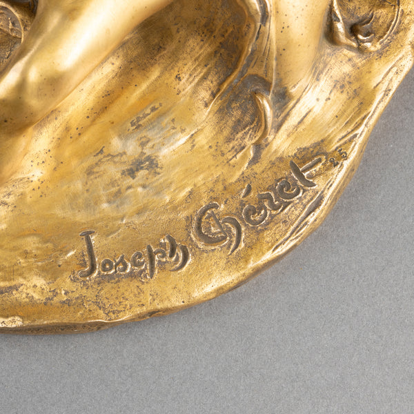 Joseph CHERET (1836-1894) Naïade - Bronze doré Art Nouveau, vers 1890.