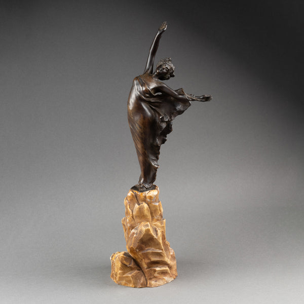 Clio HINTON HUNEKER BRACKEN (1870-1925) 'Liberty' bronze patiné, numéroté et daté 1899.