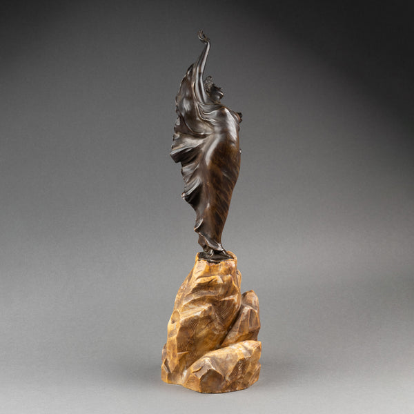 Clio HINTON HUNEKER BRACKEN (1870-1925) 'Liberty' bronze patiné, numéroté et daté 1899.