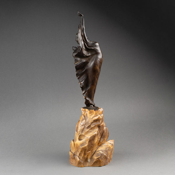 Clio HINTON HUNEKER BRACKEN (1870-1925) 'Liberty' bronze patiné, numéroté et daté 1899.