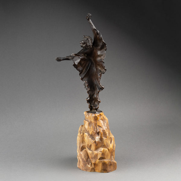 Clio HINTON HUNEKER BRACKEN (1870-1925) 'Liberty' bronze patiné, numéroté et daté 1899.