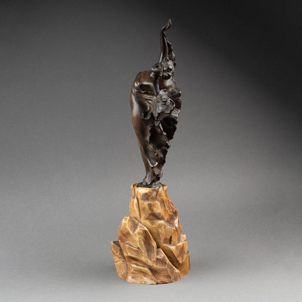 Clio HINTON HUNEKER BRACKEN (1870-1925) 'Liberty' bronze patiné, numéroté et daté 1899.