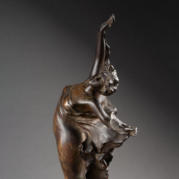 Clio HINTON HUNEKER BRACKEN (1870-1925) 'Liberty' bronze patiné, numéroté et daté 1899.