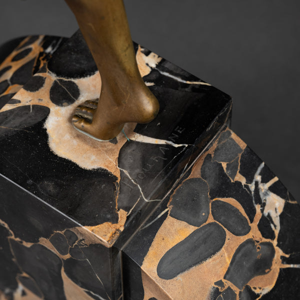 Marcel BOURRAINE Danseuse à l'éventail. Bronze Art Déco