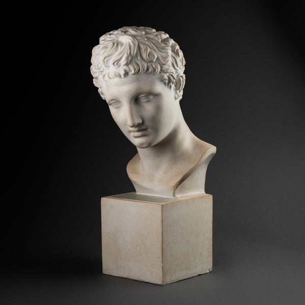 Antique Bust by HERMES - Art Deco Plaster Mounted as a Lamp.