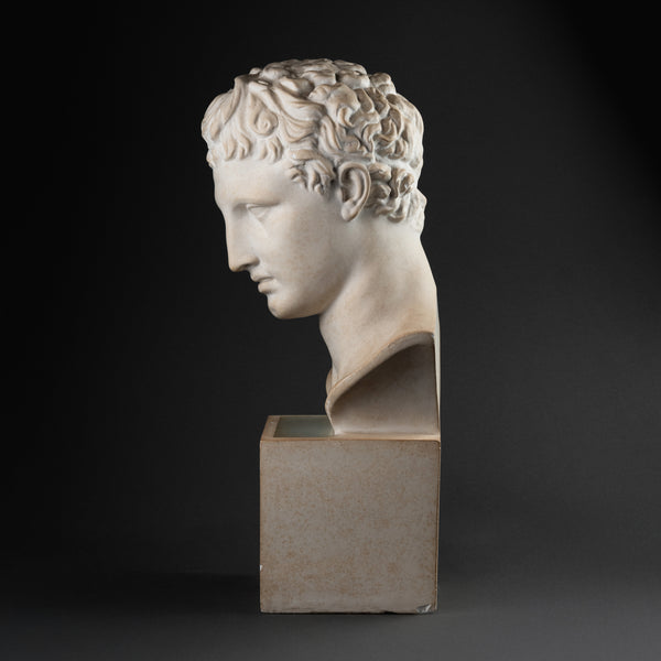Antique Bust by HERMES - Art Deco Plaster Mounted as a Lamp.