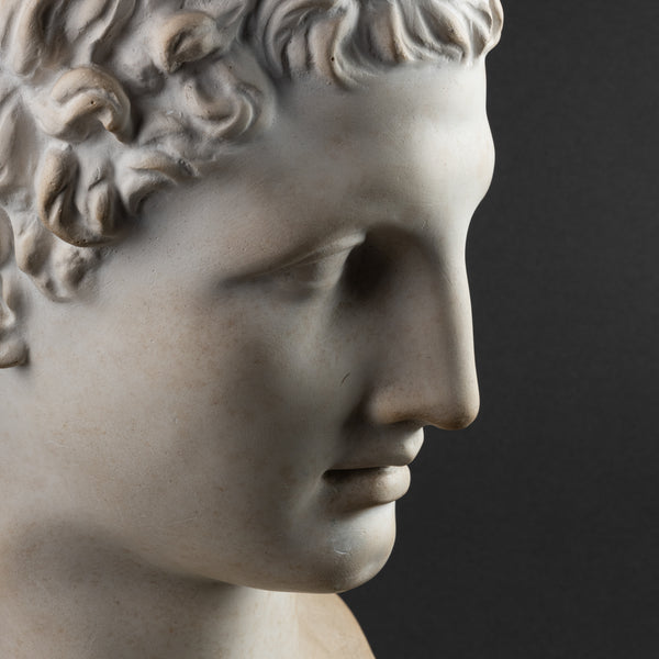 Antique Bust by HERMES - Art Deco Plaster Mounted as a Lamp.