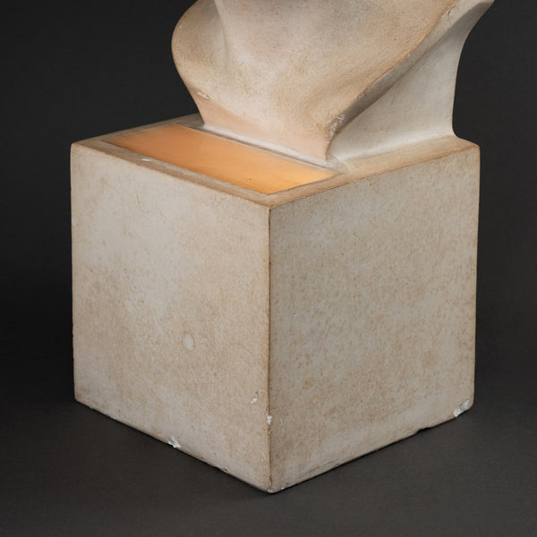 Antique Bust by HERMES - Art Deco Plaster Mounted as a Lamp.