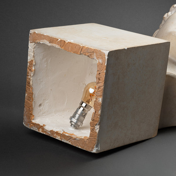 Antique Bust by HERMES - Art Deco Plaster Mounted as a Lamp.