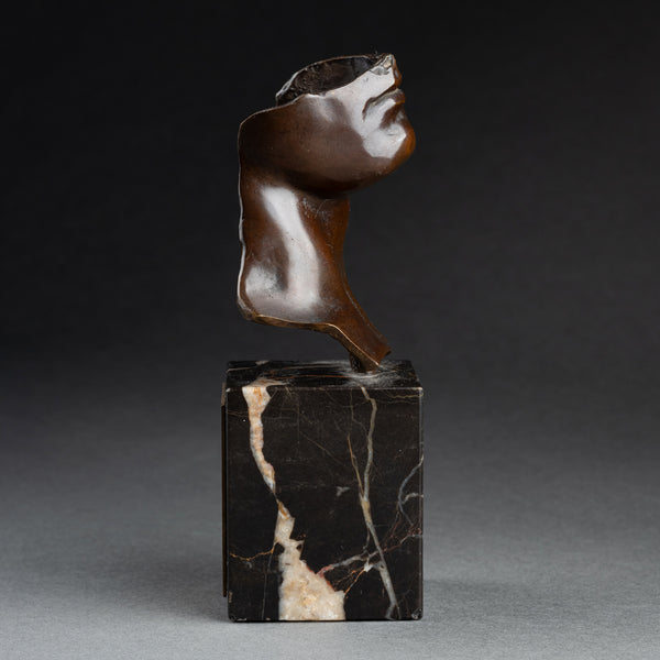 Igor MITORAJ - Patinated Bronze Portrait of a Man, 1983