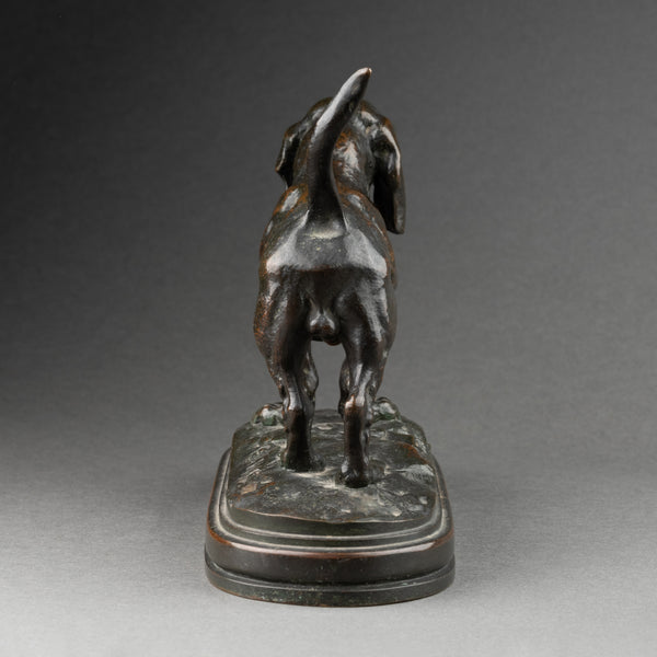 Antoine Louis BARYE - Basset anglais n°1 - Fonte F. Barbedienne 'cachet Or'