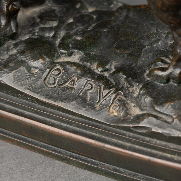 Antoine Louis BARYE - Basset anglais n°1 - Fonte F. Barbedienne 'cachet Or'