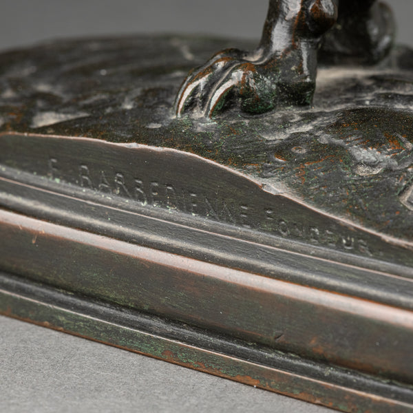 Antoine Louis BARYE - Basset anglais n°1 - Fonte F. Barbedienne 'cachet Or'