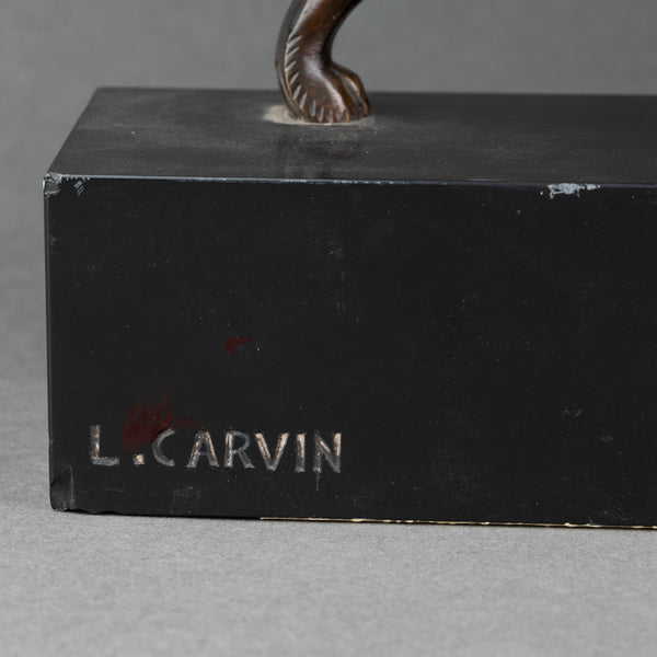 Louis Albert CARVIN (1875-1951) 'Panther on the Prowl' Art Deco Bronze (small model)