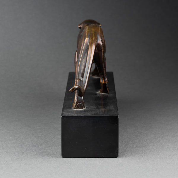 Louis Albert CARVIN (1875-1951) 'Panther on the Prowl' Art Deco Bronze (small model)