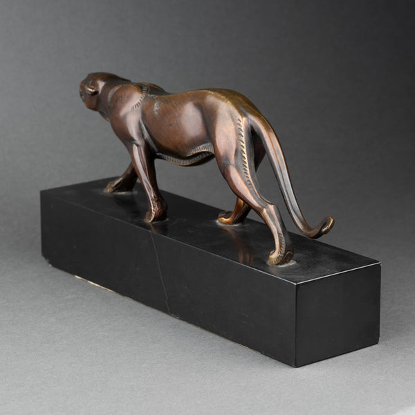 Louis Albert CARVIN (1875-1951) 'Panther on the Prowl' Art Deco Bronze (small model)