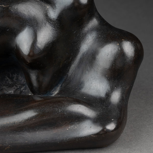 Corps entremelés - Bronze à patine noire monogrammée 'FS'