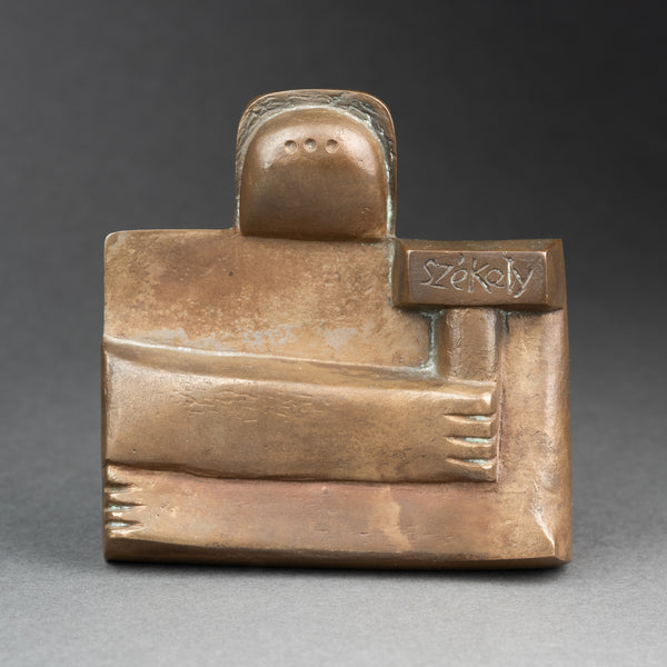 Pierre SZEKELY (1923-2001) 'Le Sculpteur' (1982) - Bronze patiné.
