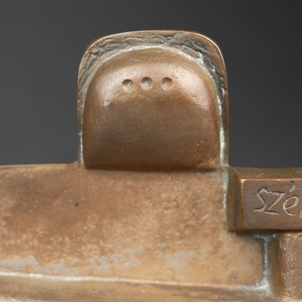 Pierre SZEKELY (1923-2001) 'Le Sculpteur' (1982) - Bronze patiné.