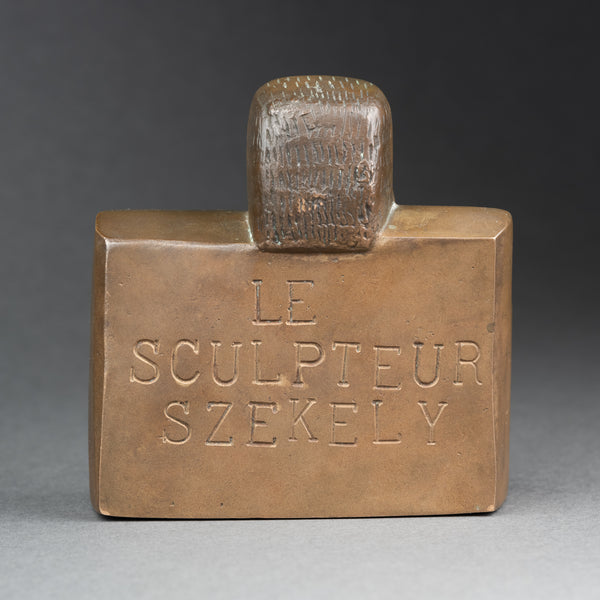 Pierre SZEKELY (1923-2001) 'Le Sculpteur' (1982) - Bronze patiné.