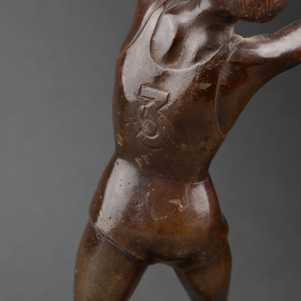 Basketball Player - Rare Unsigned Art Deco Bronze