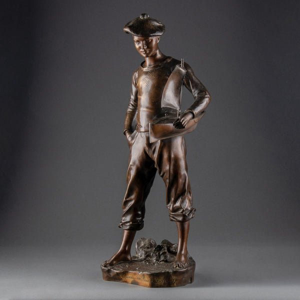 Edouard LORMIER (1847-1919) Moussaillon, patinated bronze late 19th century.