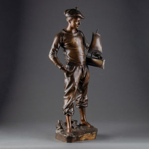 Edouard LORMIER (1847-1919) Moussaillon, patinated bronze late 19th century.