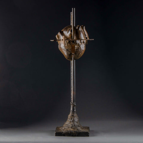 CESAR (1921-1998) 'The burst heart' Patinated bronze. Bocquel cast iron numbered out of 1500.