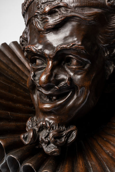 Antonio PANDIANI (1838-1928) ‘Menestrello’ Exceptional Patinated bronze. Italy, late 19th century.