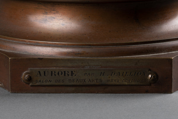 Horace DAILLION (1854-1940) 'Aurore' Bronze patiné, vers 1900.