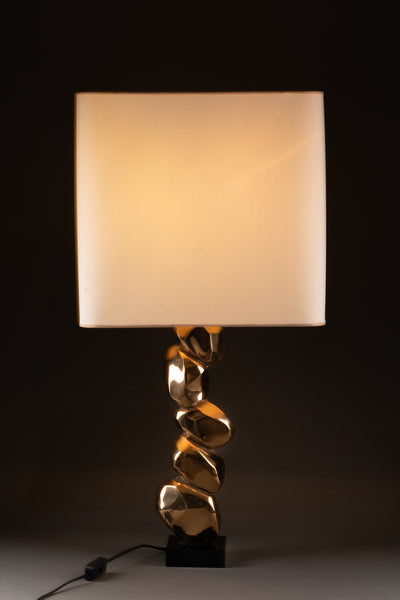 Michel JAUBERT (XXth) - 'Galets' ("Peebles") lamp in polished bronze - Circa 1970