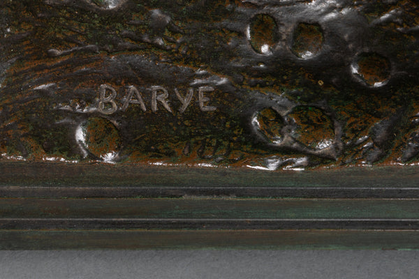 Antoine Louis BARYE (1790-1871) Taureau debout (seconde version) - Bronze patiné - Fonte F. Barbedienne au cachet Or.