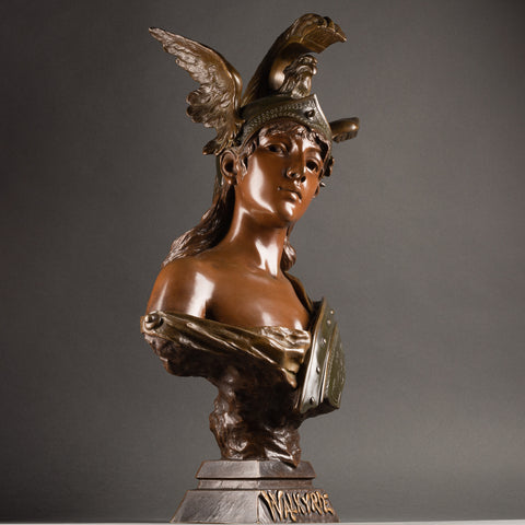 Emmanuel VILLANIS (1858-1914) 'Walkyrie' - Bronze with double patina - Early 20th century