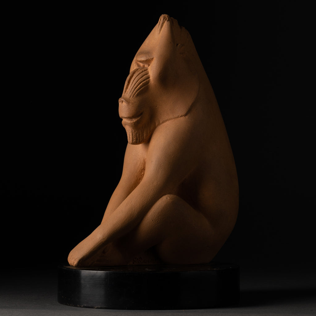 Henri PAQUET (1898-1975) Hamadryas Monkey - Terracotta - Circa 1940