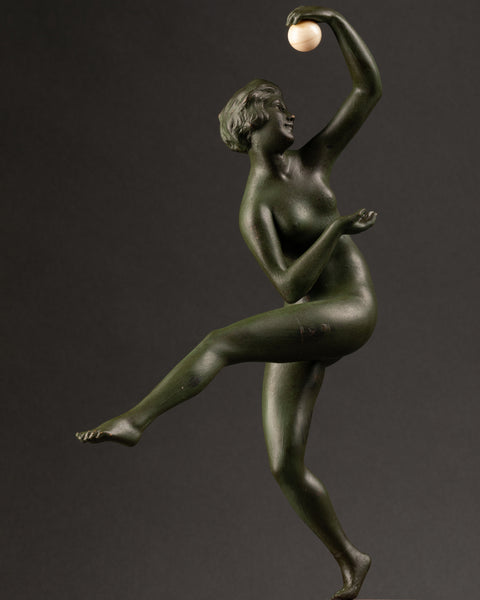 Maurice GUIRAUD RIVIERE (1881-1947) Danseuse à la boule - Bronze Art Déco