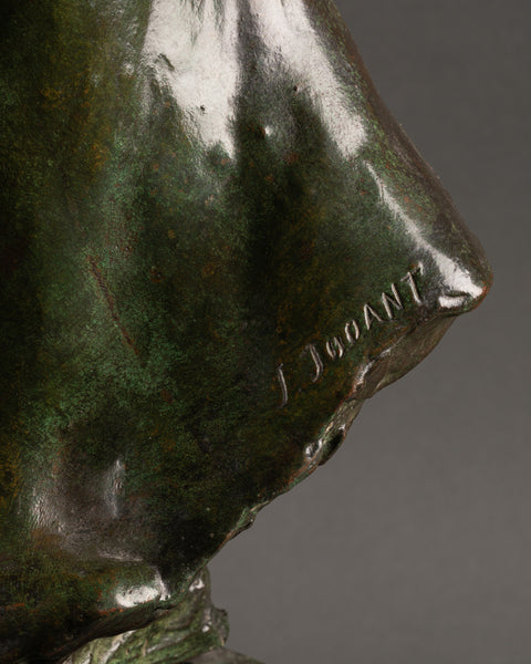 Jules JOUANT (1863-1938) Grand buste de Beethoven. Bronze patiné - Fonte Gonot limitée à 50 exemplaires. Circa 1920.