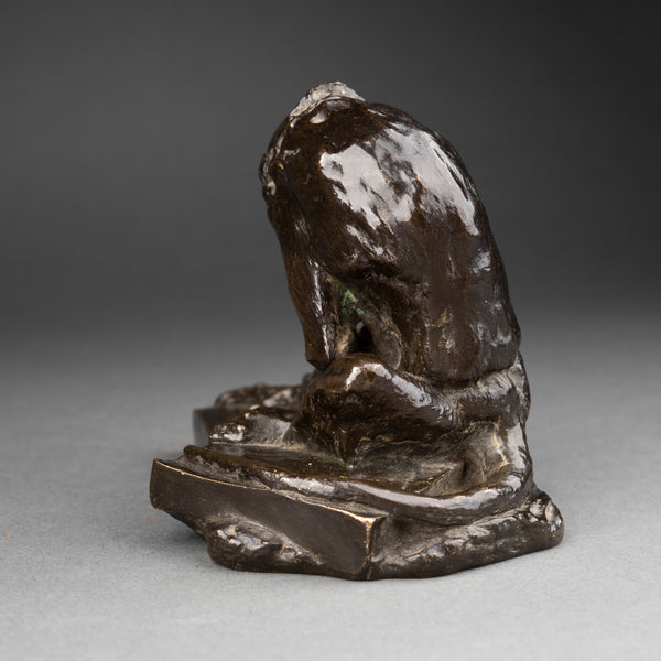 Edouard PAUL MERITE (1867-1941) - Singe assis - Bronze Art Déco