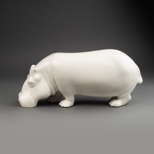 Armand PETERSEN (1891-1969) - Hippopotame - Porcelaine Emaillée, Bing & Grundahl