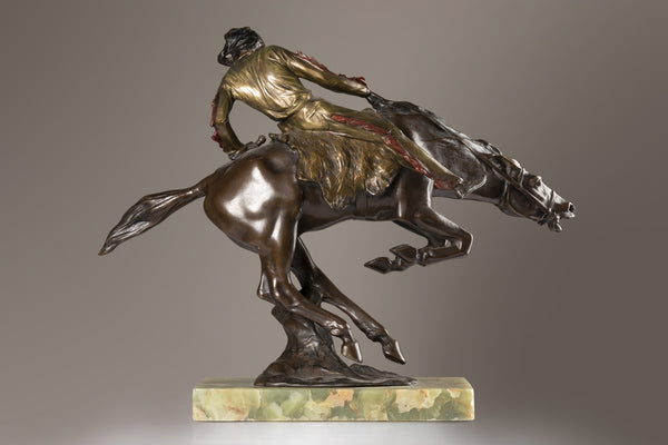 Bruno ZACH (1891-1945) - Cavalier Indien chargeant - Important Bronze de Vienne - Circa 1900 - Collection's - Romain & Henri Hayat