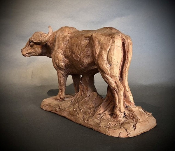 Félix GUIS (1887-1972) 'Buffle d'eau' Epreuve originale en terre cuite