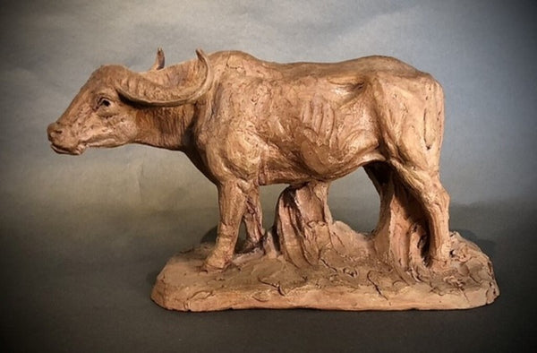 Félix GUIS (1887-1972) 'Buffle d'eau' Epreuve originale en terre cuite