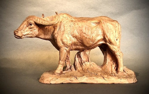 Félix GUIS (1887-1972) 'Water buffalo' Original terracotta proof