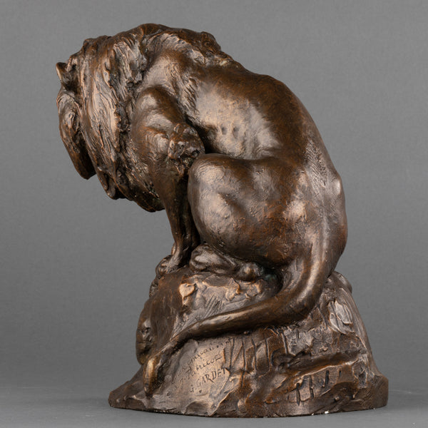 Georges GARDET (1863-1939) - Lion - Plâtre d'Atelier Dédicacé - Fin XIX / Début XXème Siècle - Collection's - Romain & Henri Hayat